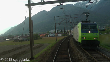 Vista dalla cabina - BLS Re 485